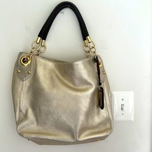 NWT Cynthia Rowley gold metallic tote bag.